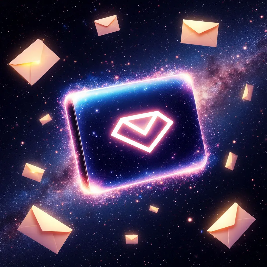 Glowing cosmic inbox